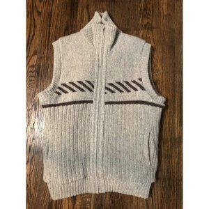 Vintage Men’s L Tundra Wool Vest Zip Front Made In
